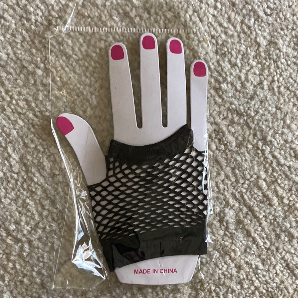 Black Fishnet Fingerless Gloves